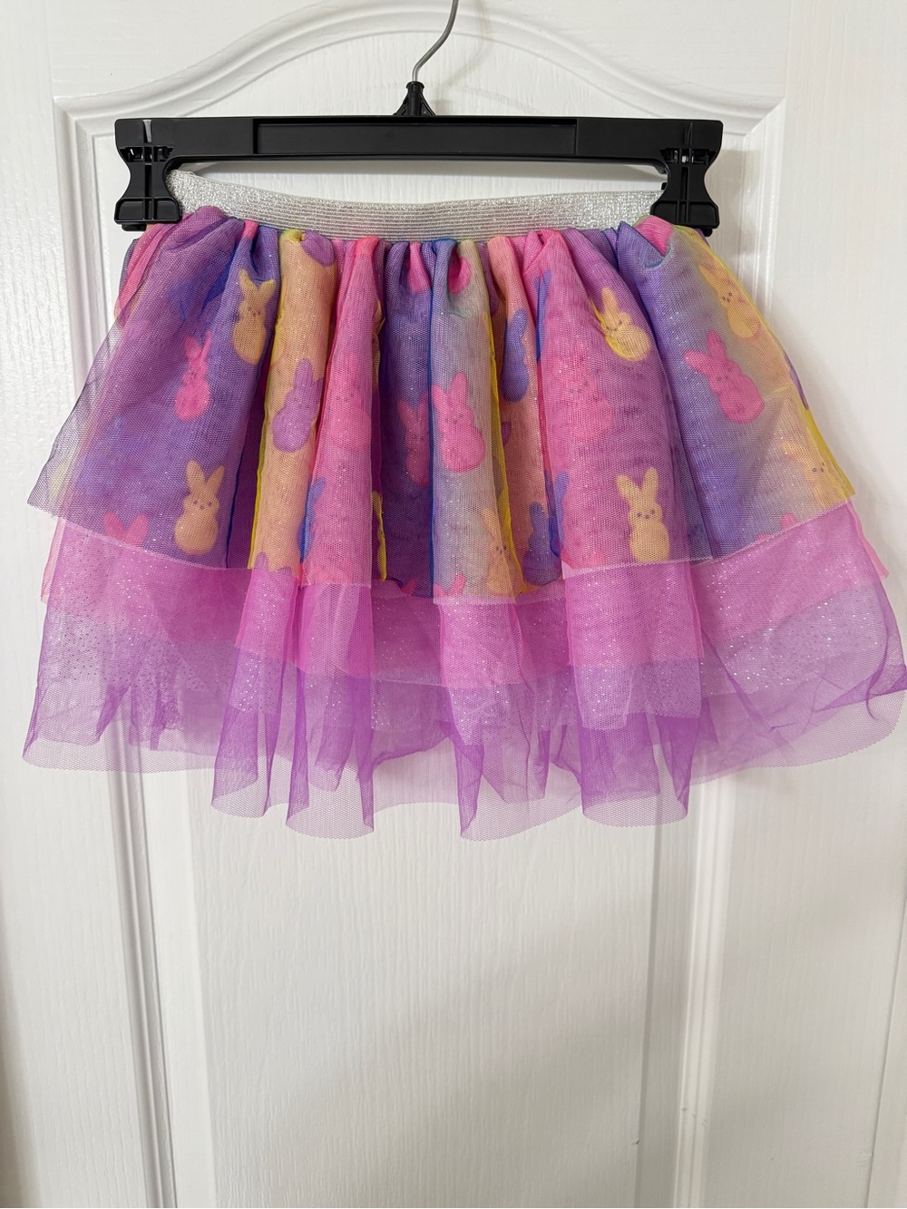 Claire's Peeps, Easter, Spring, 3+ Skirt, Pink Tulle Pull On glitter One Size